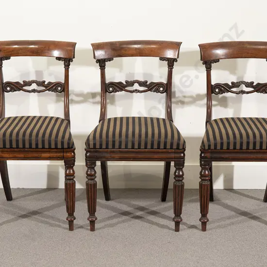 Three Regency Rosewood Dining Chairs