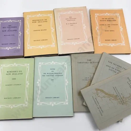 9 Hocken Library NZ Historical Facsimile volumes