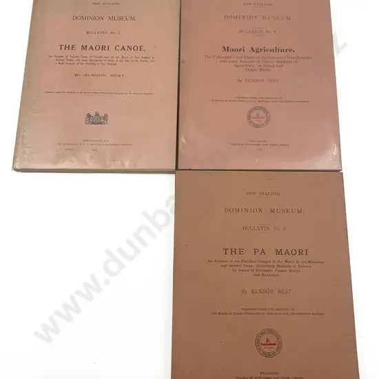 3 Elsdon Best Dominion Museum Bulletins