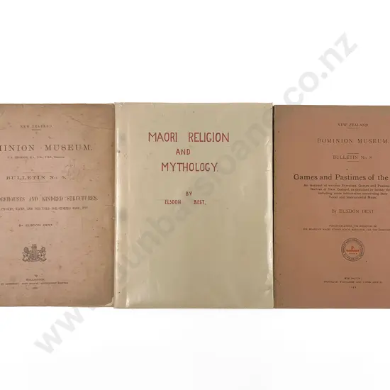 3 Elsdon Best Dominion Museum Bulletins