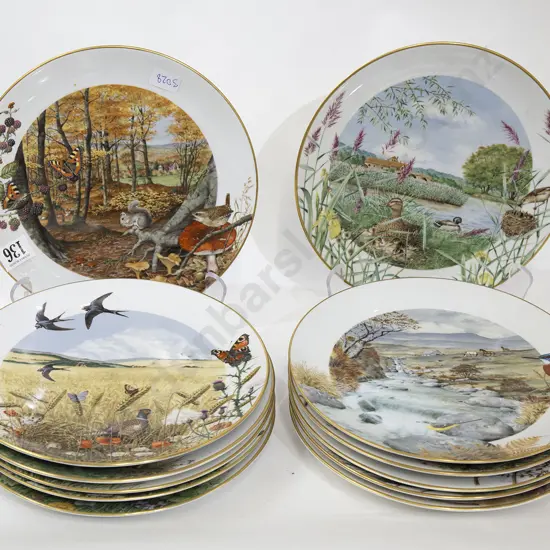 12 Royal Worcester Commemorative Plates