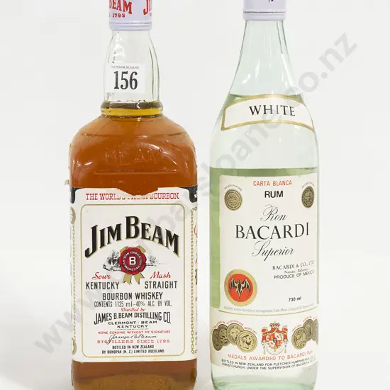 Jim Beam (1125ml) & Bacardi (730ml)