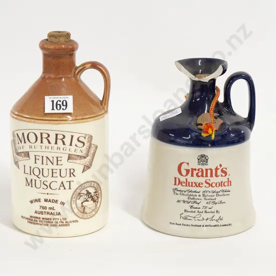 Morris Fine Liqueur Muscat (750ml) & Grant's Deluxe Scotch (750ml) (decanter af)