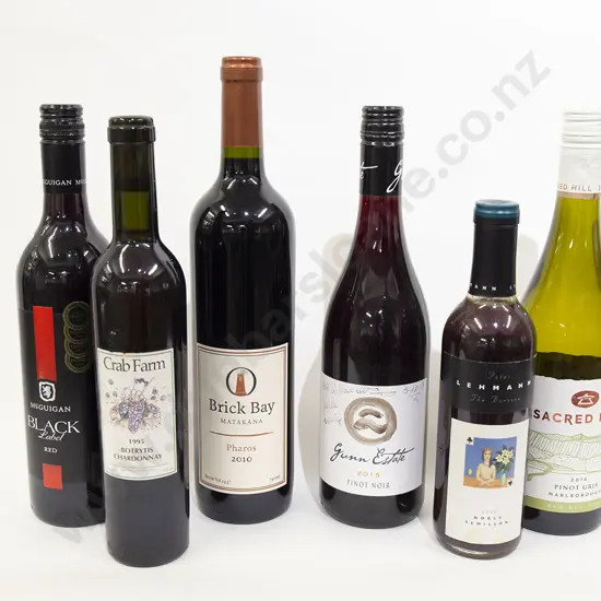 Four Bottles Various Wine with Crab Farm Special Chardonnay & Noble Semillion