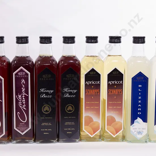 Eight NZ Prenzel including two Apricot Schnapps
