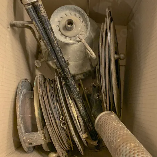 Box of Vintage Metal Ware
