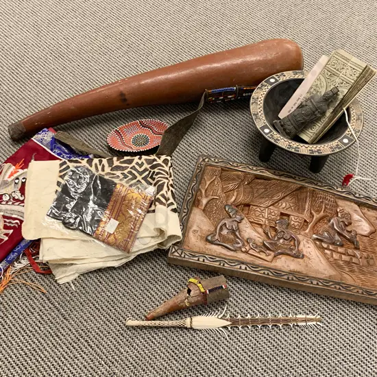 Box of Assorted Tribal Ornaments