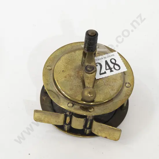 Vintage Brass Fly Reel By Milbro