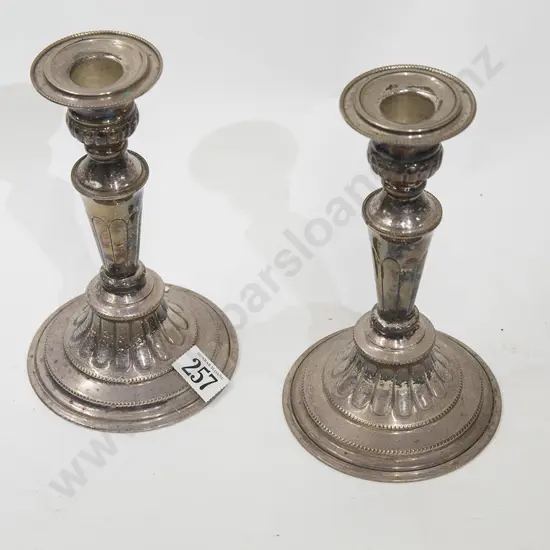 Pair of Plated Candlesticks