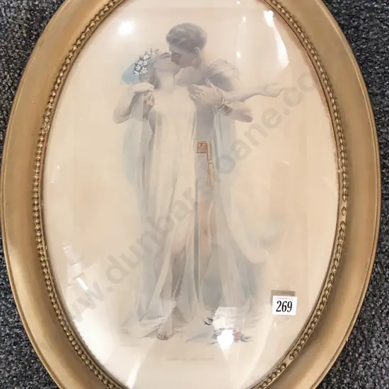 Edwardian Oval Framed Print (Forever and Ever)