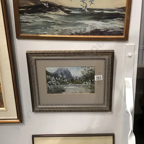 Small Oil By Rena Swift and Two Prints