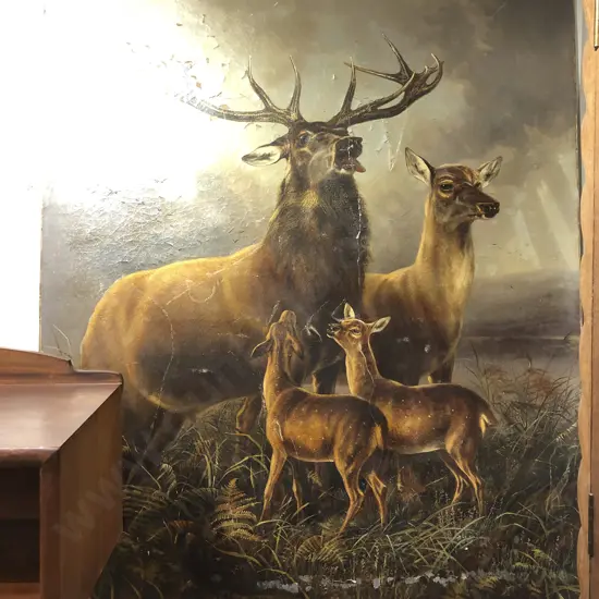 R Bemiason Study of Four Deer in Landscape