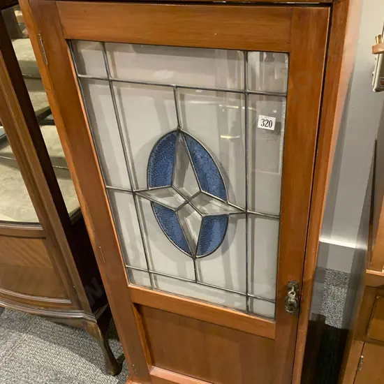 Rimu and Leadlight Display Cabinet