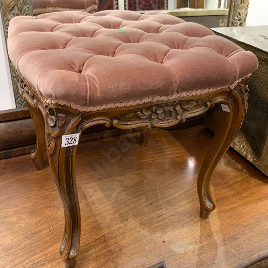 Victorian Style Button Top Footstool