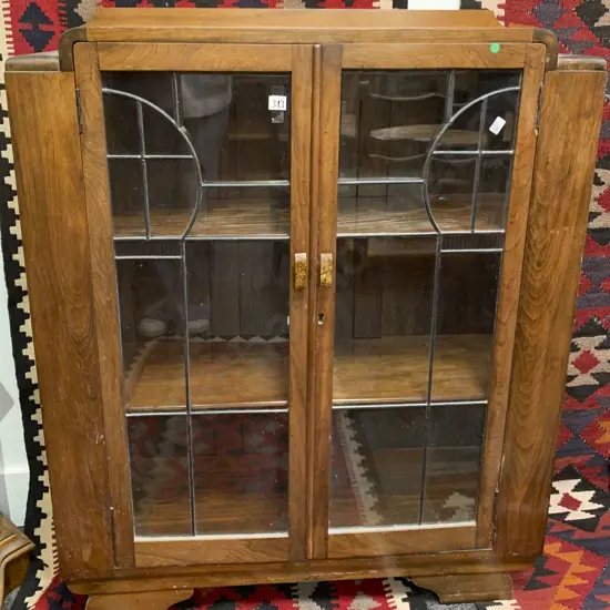 Art Deco Leadlight China Cabinet