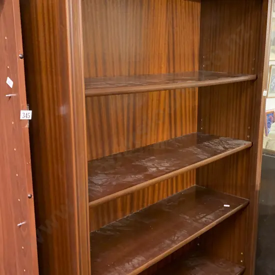 Modern Mahogany Open Bookcase