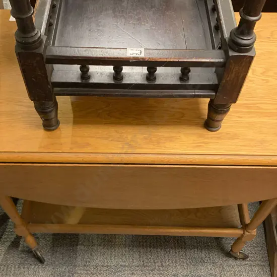 Blonde Oak Drop Leaf Tea Trolley