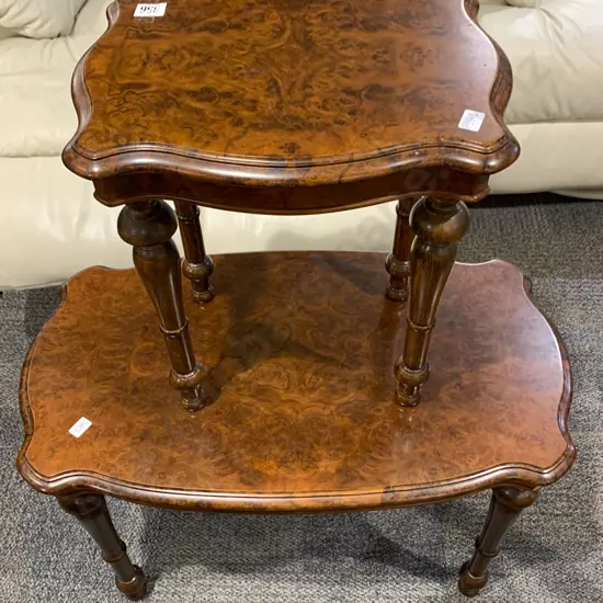 Pair of Burr Walnut Occ. Tables