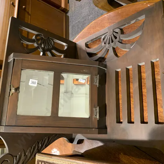 Stained Beech Hanging Corner Cupboard