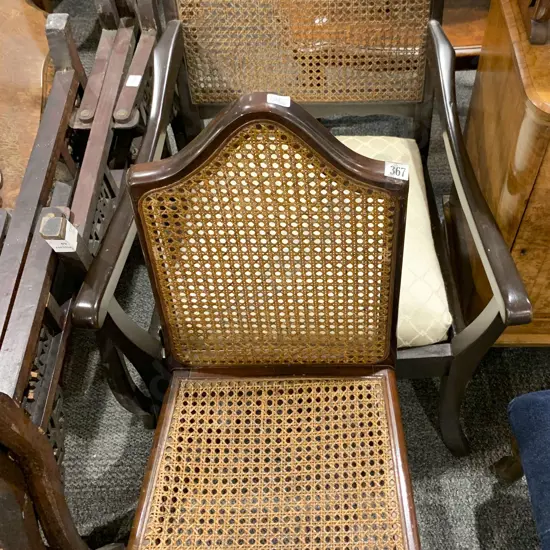 Two Caned Single Chairs