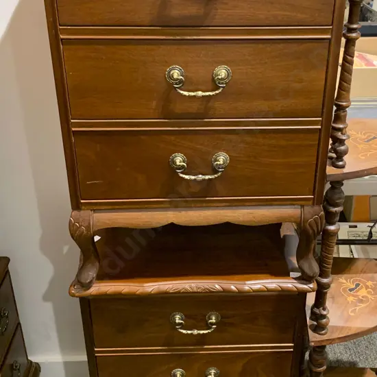 Pair of Mahogany Three Drawer Bedside Chests