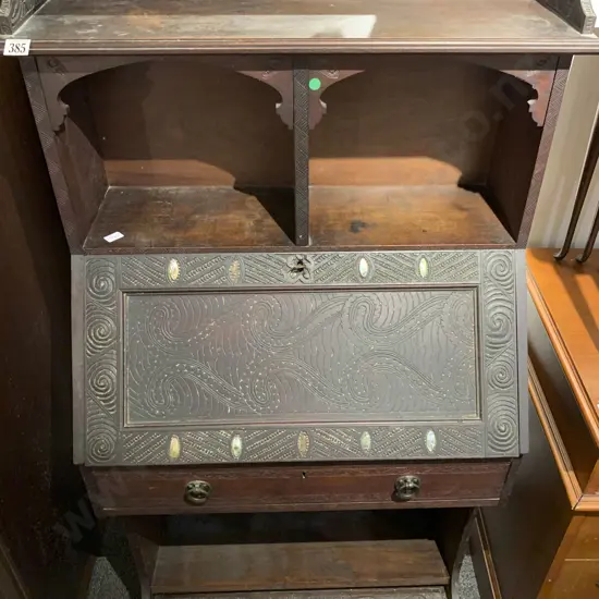 Maori Carved and Inlaid Escritoire