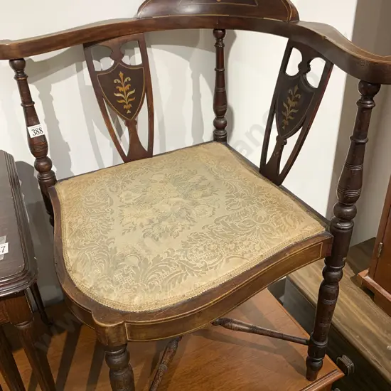 Late Victorian Inlaid Corner Chair