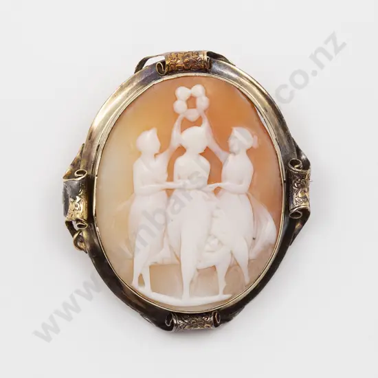 Victorian 15ct Cameo Brooch