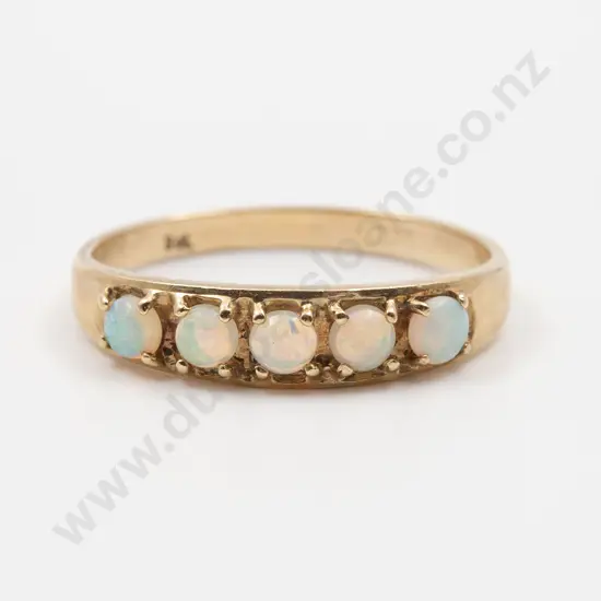 9ct Five Stone Opal Ring