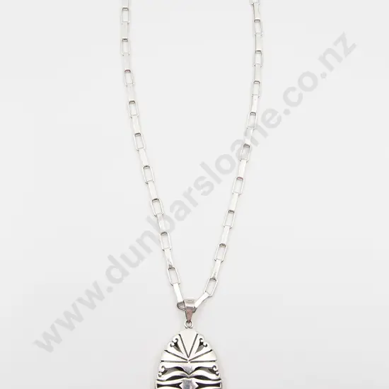 Mexican Heavy .925 Silver Modern Design Pendant