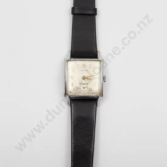 C1929 Olma Swiss Made Stainless Steel Manual Wind Gents Wrist Watch