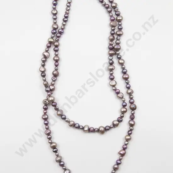 Single Strand Mixed Metallic Pink Fresh Water Pearl Necklace