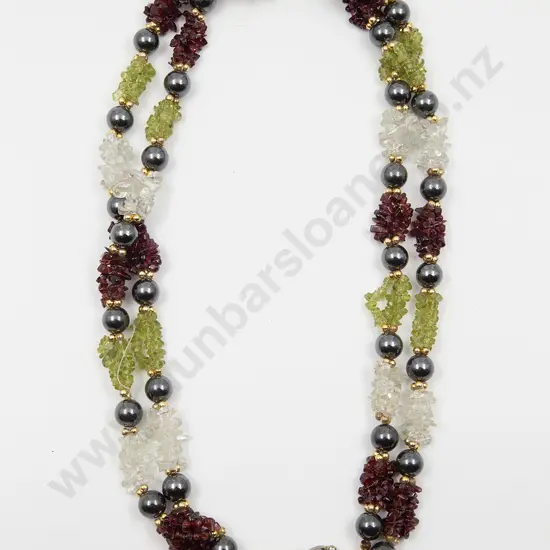 Double Multiple Strand and Bead Necklace
