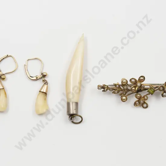 Edwardian 9ct Spray Brooch