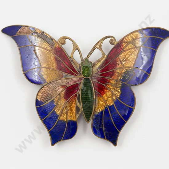 Art Deco Czechoslovakia Enamel Butterfly Buckle
