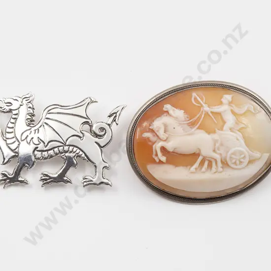 S/S Mounted Cameo Brooch