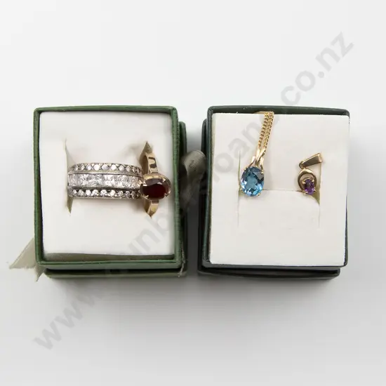 9ct Single Garnet Ring