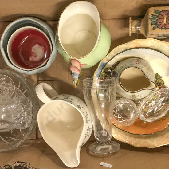 Qty of Assorted Crystal and China