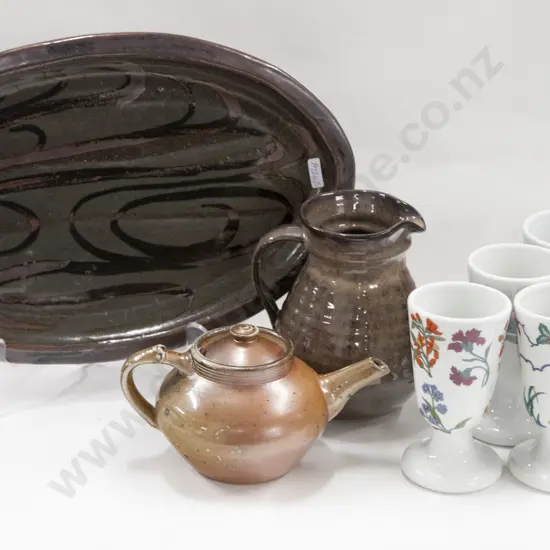 Qty of Assorted Pottery and China Goblets