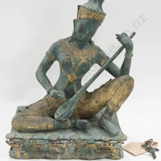 Vintage Style Heavy Patinated Thai Musician