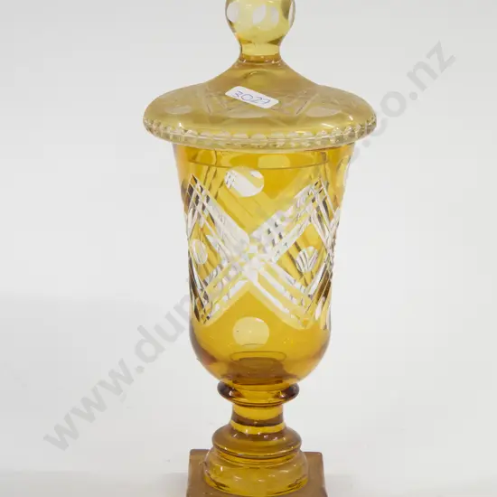 Bohemian Glass Jar (Chipped at Base)