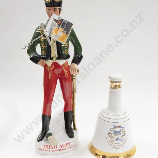 Irish Mist Decanter Together With Wade Bell's Whisky Decanter (Both Full)