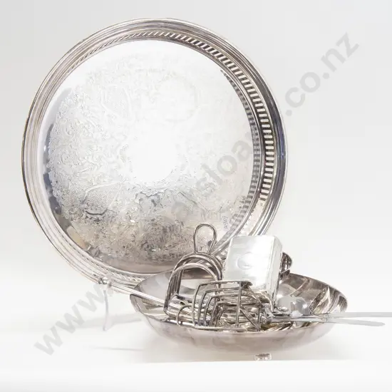 S/S Trinket Box (AF) Together With Assorted S/P and Small Qty of S/S Tea Spoons