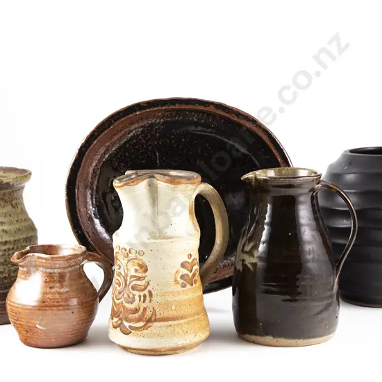 Six Various NZ Pottery Pieces