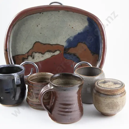 Seven Various NZ Pottery Pieces