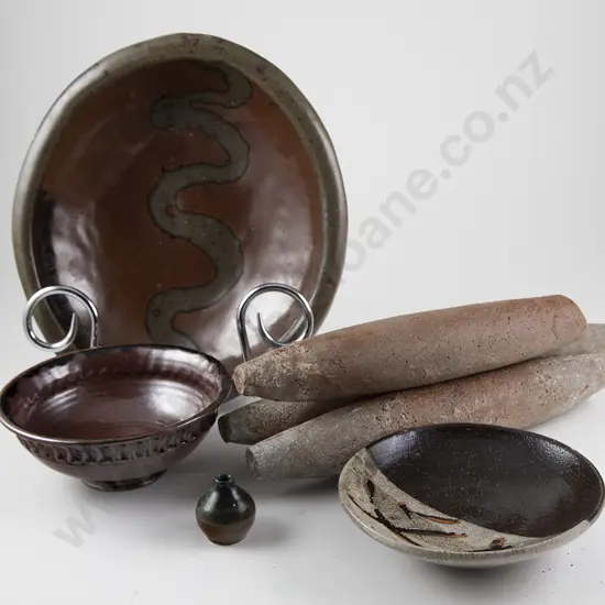 Five Various NZ Pottery Pieces