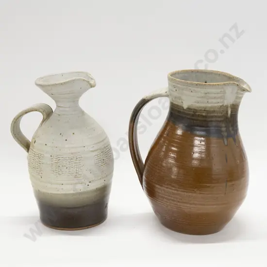 Doris Dutch Stoneware Jug  Together With Peter Stichware Stoneware Jug and Bowl