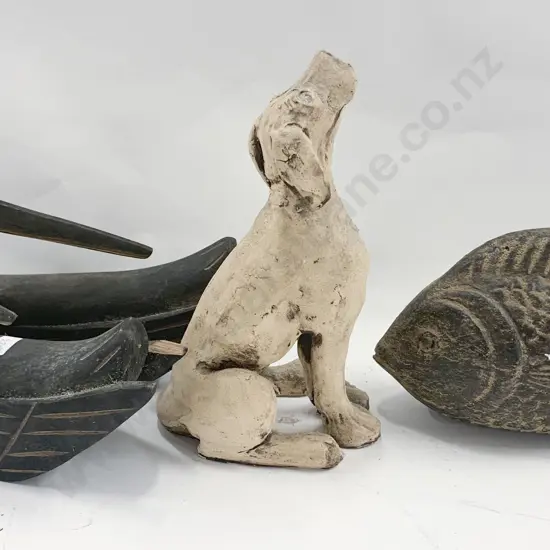 4 Carved Animal Ornaments (AF)