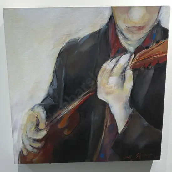 Sue Schaare "Plain Bass" Acrylic on Canvas