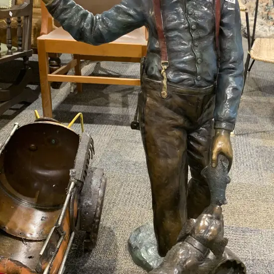 Large Cast Metal Figure of Huckleberry Finn